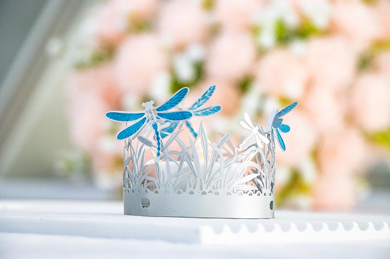 Blue Dragonfly Decorative Flameless LED Candle