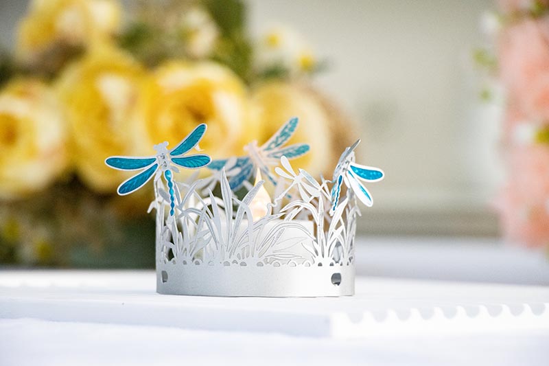 Blue Dragonfly Decorative Flameless LED Candle