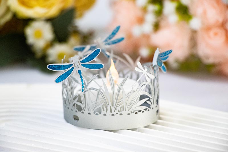 Blue Dragonfly Decorative Flameless LED Candle