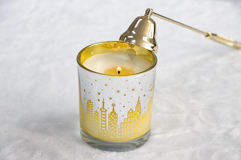 Elegant Scented Candle in Luxe Metal Vessel