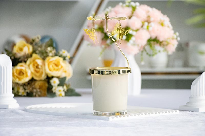 Spinning Metal Butterfly Aromatherapy Candle