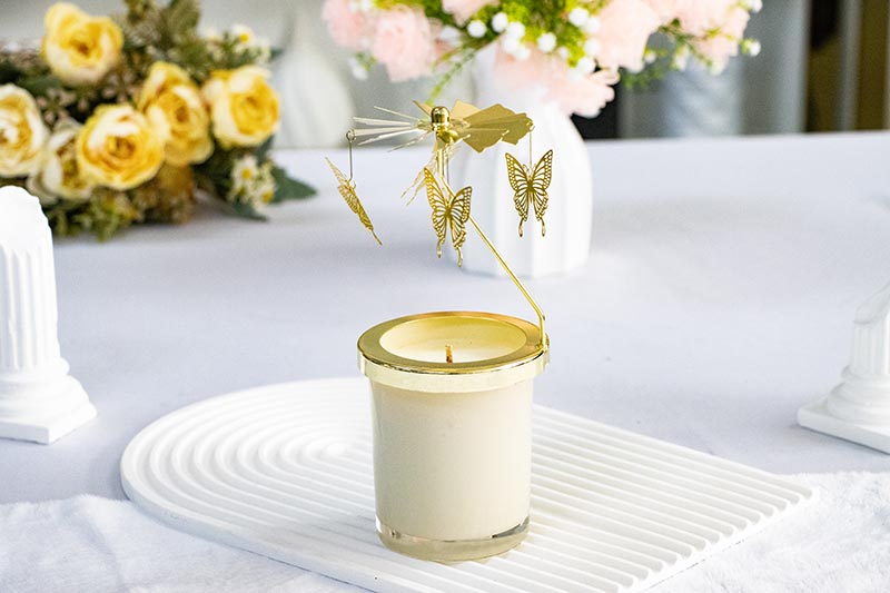 Spinning Metal Butterfly Aromatherapy Candle
