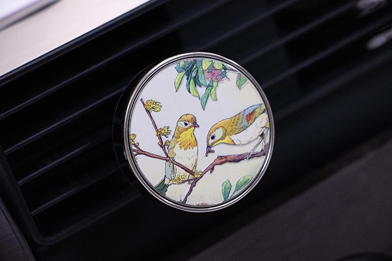 Chinese-Inspired Car Vent Diffuser with Bird & Branch Design