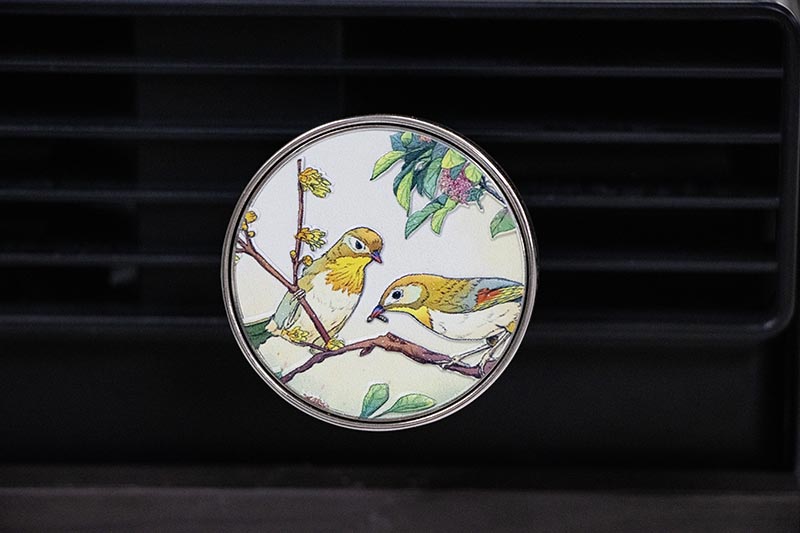 Chinese-Inspired Car Vent Diffuser with Bird & Branch Design