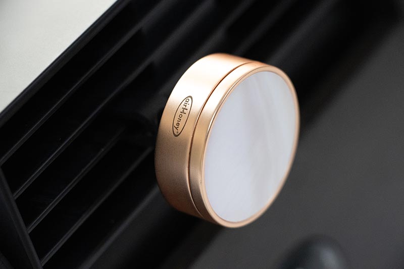 Elegant Rose Gold Round Car Vent Clip Aroma Diffuser