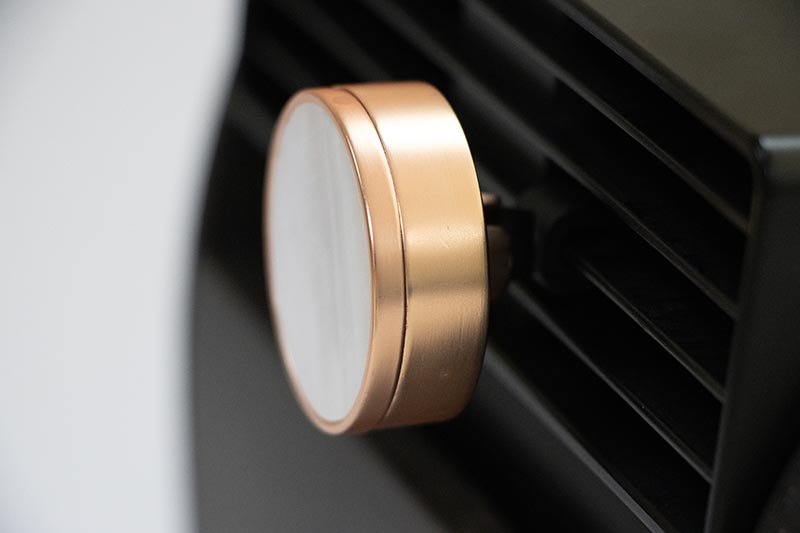 Elegant Rose Gold Round Car Vent Clip Aroma Diffuser