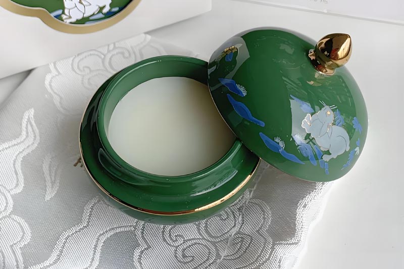 Luxury Solid Perfume in a Gilded Ceramic Keepsake Jar