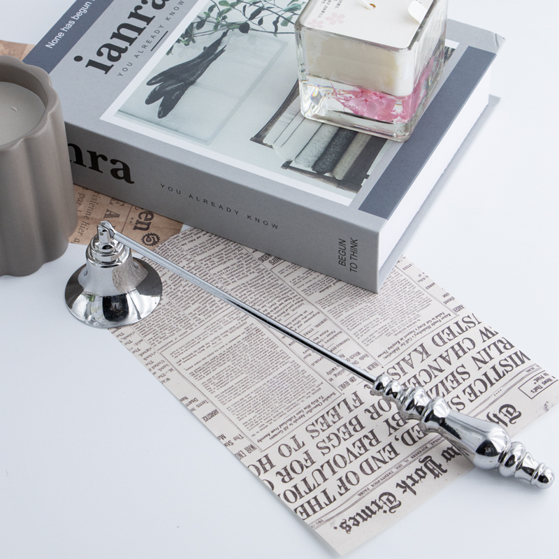 Elegant Silver Metal Candle Snuffer for a Refined Touch