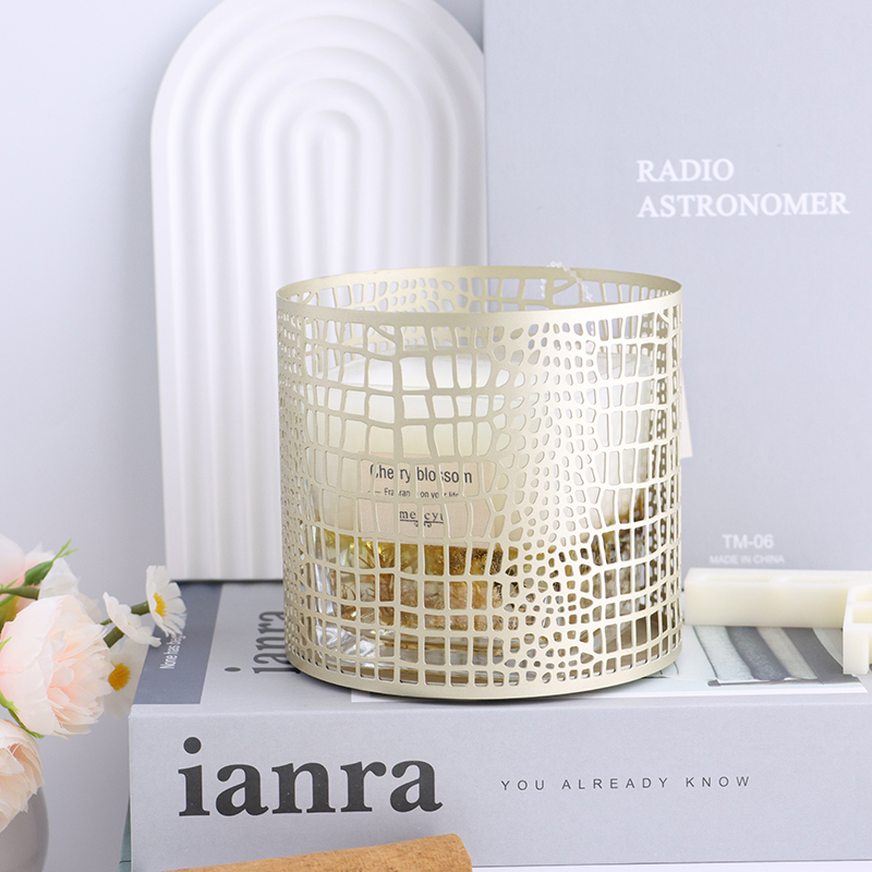 Premium Gold Textured Candle Holder for Elegant Spaces