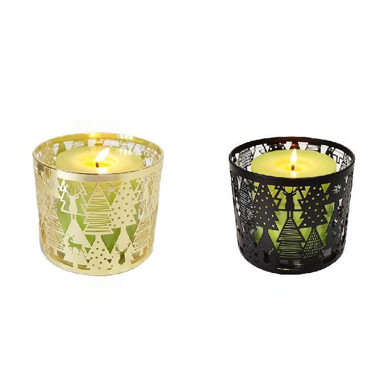 Christmas-Themed Metal Candle Holders for Festive Decor